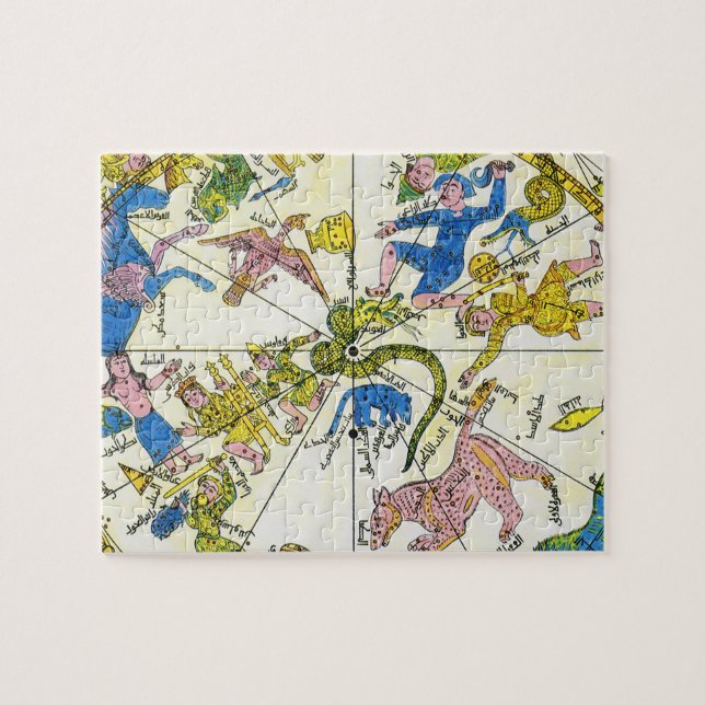 Vintage Celestial, Antique Constellation Stars Kar Pussel (Horisontell)