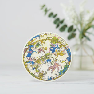 Vintage Celestial, arabisk sfär, konstellationer Inbjudningar
