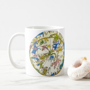 Vintage Celestial, arabisk sfär, stjärnbilder Kaffemugg