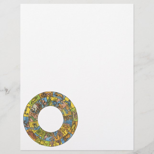 Vintage celestial, Astrological Zodiac Wheel (Framsida)