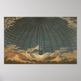 Vintage Celestial astronomi, Nattdrottning Poster