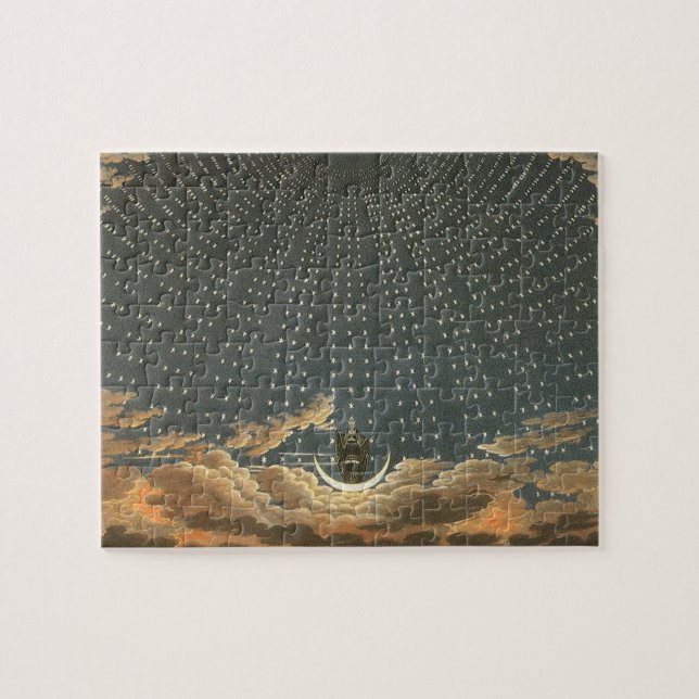 Vintage Celestial Astronomi, Nattens Drottning Pussel (Horisontell)