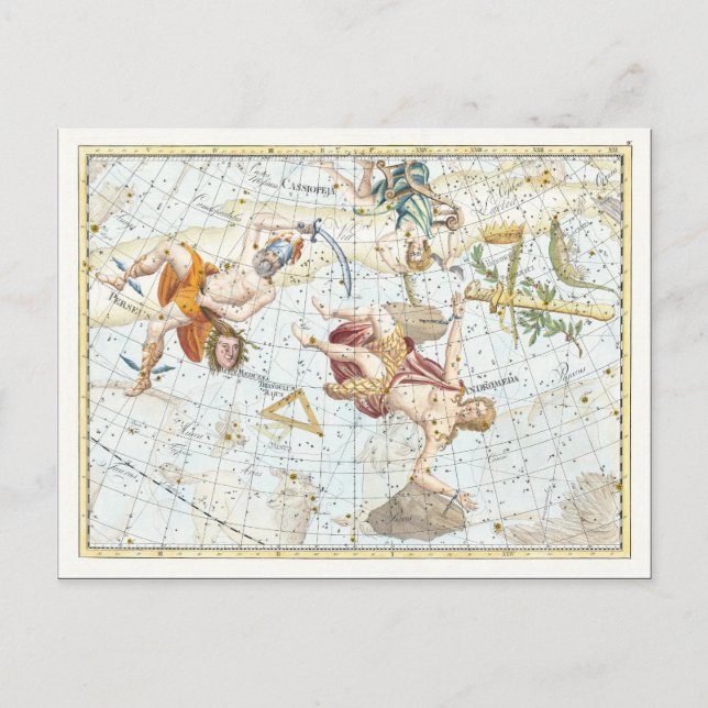 Vintage Celestial Atlas Constellations Vykort (Framsida)