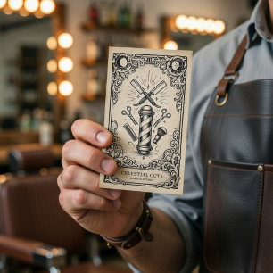 Vintage Celestial Barber Vintage Celestial Visitkort