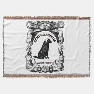 Vintage Celestial hundaffisch Semper Fidelis Filt