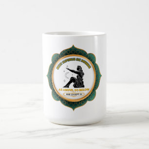 Vintage Celestial Jungfrun Zodiakaffisch Kaffemugg