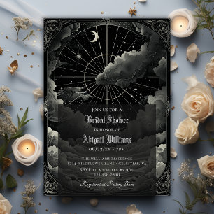 Vintage Celestial Måne Stars Mystic Möhippa Inbjudningar