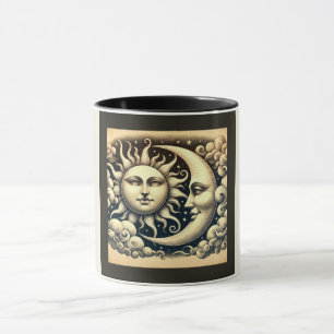 Vintage Celestial Sol & Måne Mugg