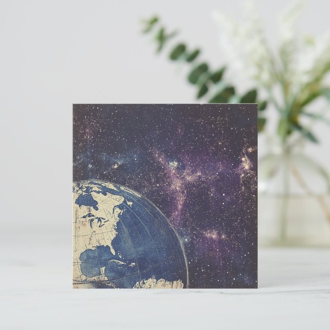 Vintage Celestial World Map (1) (Stående Fram)