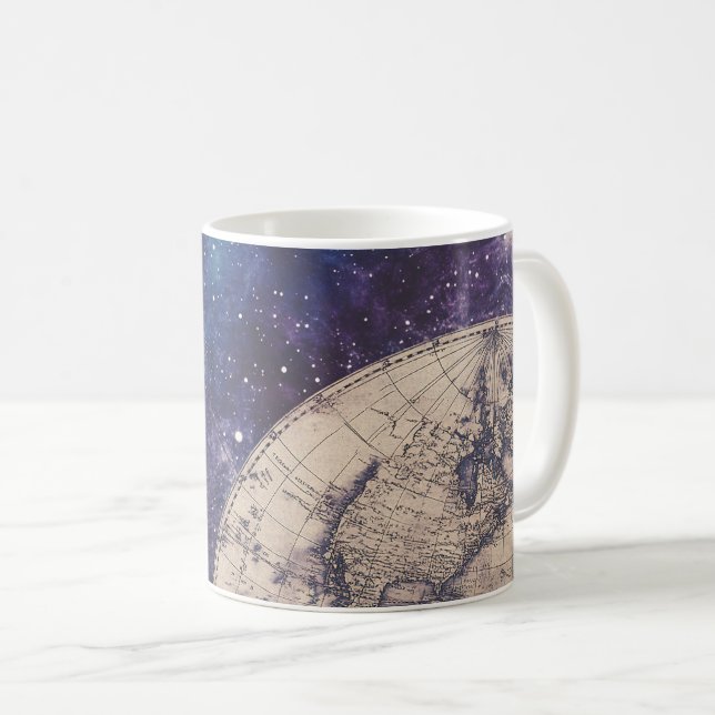 Vintage Celestial World Map (3) Kaffemugg (Framsida höger)