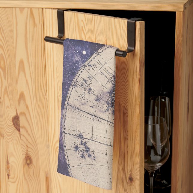Vintage Celestial World Map (3) Kökshandduk (Thirds Fold)