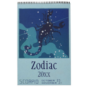 Vintage Celestial, Zodiakens stjärntecken Kalender