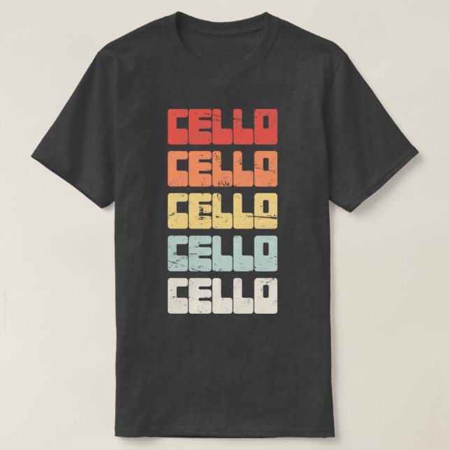 Vintage CELLO-text T Shirt (Design framsida)