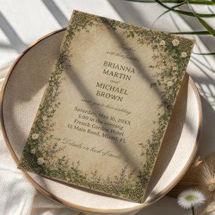 Vintage Celtic Botanisk Inbjudningar