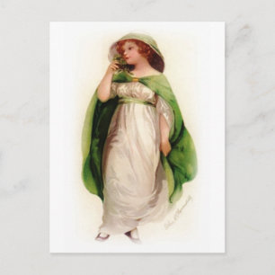 Vintage Celtic Kvinna Vykort