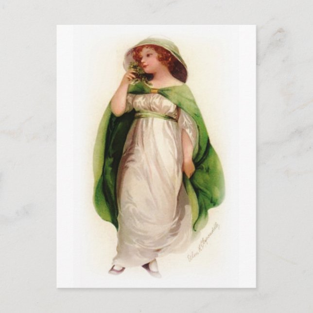 Vintage Celtic Kvinna Vykort (Framsida)