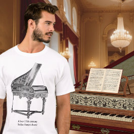 Vintage Cembalo Musikinstrument Musikälskare T Shirt