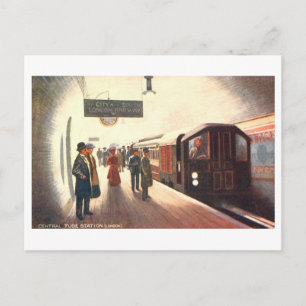 Vintage Central Tube Station (London) Vykort