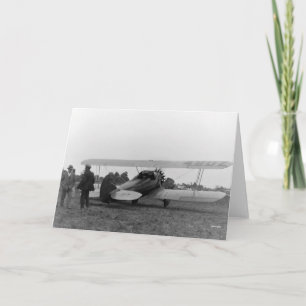 Vintage Cessna 1920:s flygplan Kort