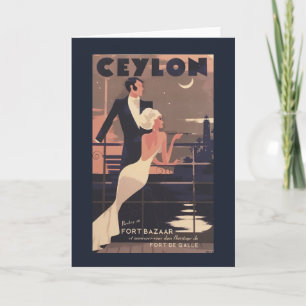 Vintage Ceylon Greeting Card Kort