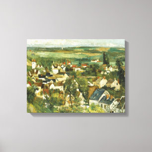 Vintage Cezanne Panoramic view of Auvers-sur-Oise Canvastryck