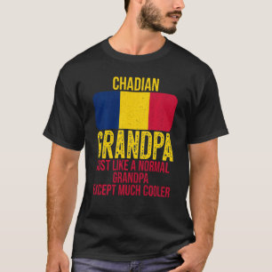 Vintage Chadis Grandpa Chad Flagga för Far S-dagen T Shirt