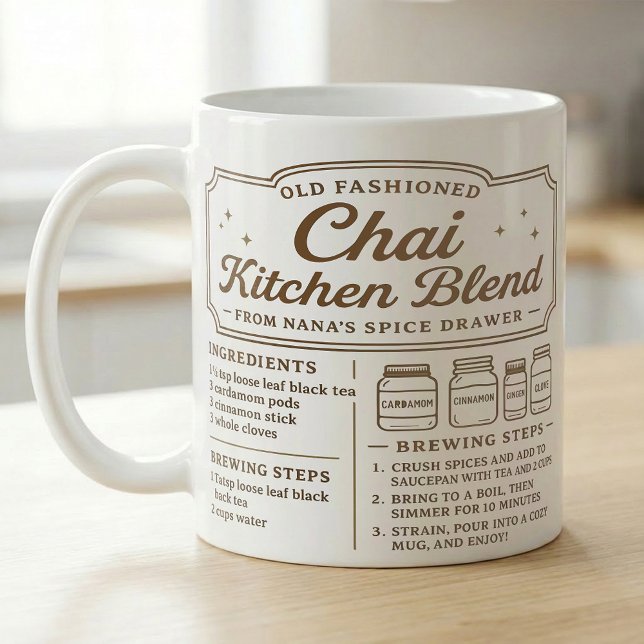 Vintage Chai Köksblandning, Kryddrecept Kaffemugg (Skapare uppladdad)