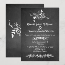 Vintage Chalk Board Se bröllopsinbjudan
