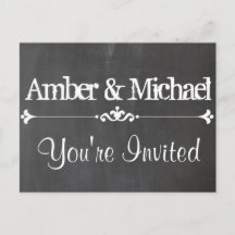 Vintage Chalkboard-Anpassningsbar vykort