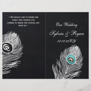 Vintage Chalkboard-bröllopsprogram för påfyllning