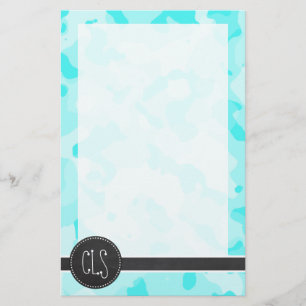 Vintage Chalkboard; Celeste Camo; Camouflage Brevpapper