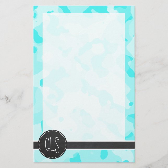 Vintage Chalkboard; Celeste Camo; Camouflage Brevpapper (Framsida)