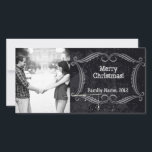 Vintage-chalkboard-fotojulkort Julkort<br><div class="desc">Det här fotokortet har en roligt som är skabby-chalkboard-helgdag. Enkel mall gör att du kan ladda upp ett eget foto.</div>