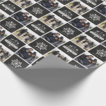 Vintage Chalkboard God jul Photo Presentpapper<br><div class="desc">Anpassa den här vintagens kalkylbords julomslutning pappert med dina favoritfoton från familjen!</div>