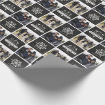 Vintage Chalkboard God jul Photo Presentpapper<br><div class="desc">Anpassa den här vintagens kalkylbords julomslutning pappert med dina favoritfoton från familjen!</div>
