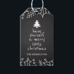 Vintage Chalkboard God jul-typografi Presentetikett<br><div class="desc">Vintage Chalkboard God jul-typografi</div>