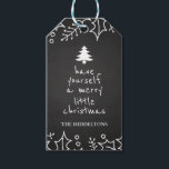 Vintage Chalkboard God jul-typografi Presentetikett<br><div class="desc">Vintage Chalkboard God jul-typografi</div>