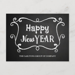 Vintage Chalkboard Gott nytt år Corporate Wish Helg Vykort