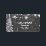 Vintage Chalkboard Shimmering Stars Julgran Adressetikett<br><div class="desc">Vintage Chalkboard Shimmering Stars Julgran</div>