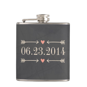 Vintage Chalkboard Stil Bröllopsdag Design Fickplunta