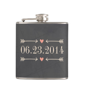 Vintage Chalkboard Stil Bröllopsdag Design Fickplunta