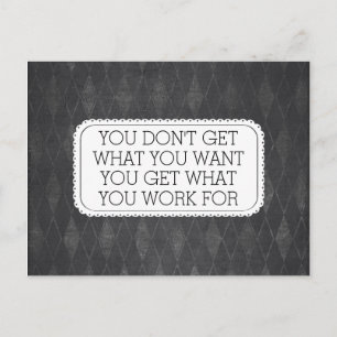 Vintage Chalkboard Stil Motivational Postcard Vykort