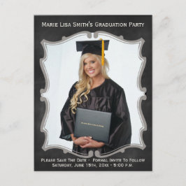 Vintage Chalkboard Stil Studenten-fotokort Meddelande Vykort