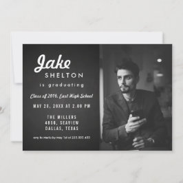 Vintage Chalkboard Studenten Photo Inbjudningar