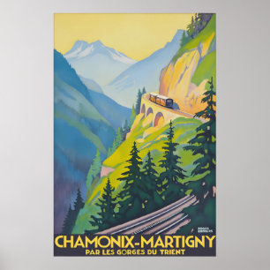 Vintage Chamonix Martigny Resemapp_try Rea Print T Poster