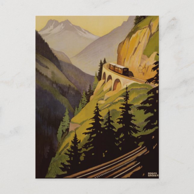 Vintage Chamonix, mont-Blanc, Frankrike- Vykort (Framsida)