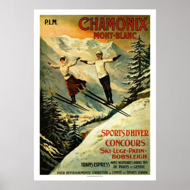 Vintage Chamonix Ski Poster (Framsidan)