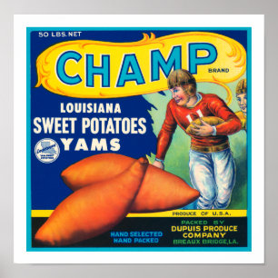 Vintage Champ Sweet Potatis Poster