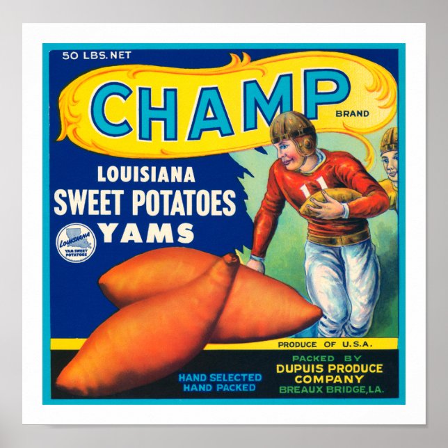 Vintage Champ Sweet Potatis Poster (Framsidan)