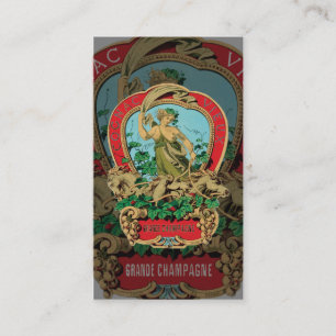 Vintage Champagne Affärskort Visitkort